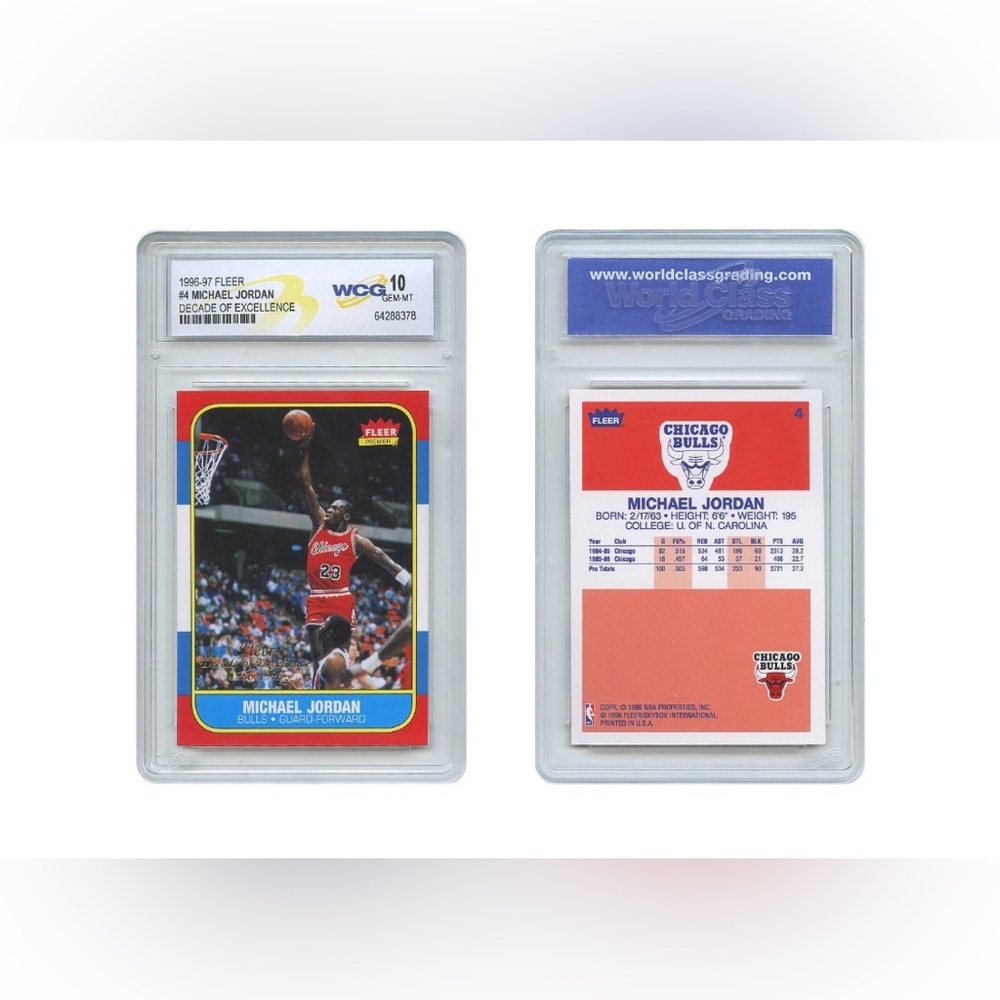 Michael Jordan 1996-97 Fleer Decade of Excellence #4 Rookie GEM-MT 10 WCG